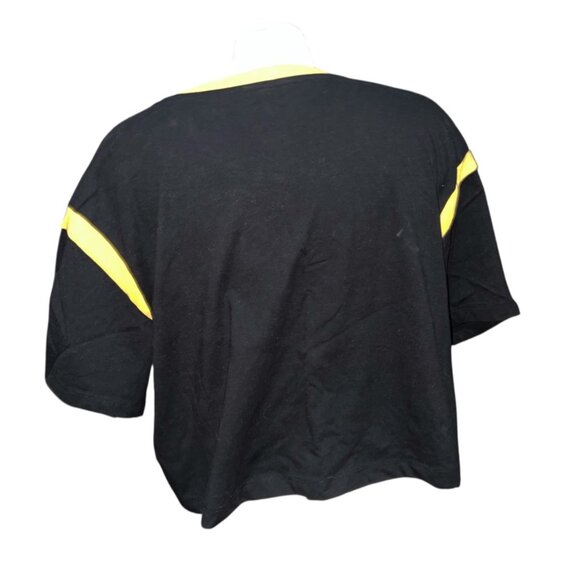 Harry Potter Hogwarts Black & Yellow Cropped T-Shirt XXXL - Picture 6 of 8